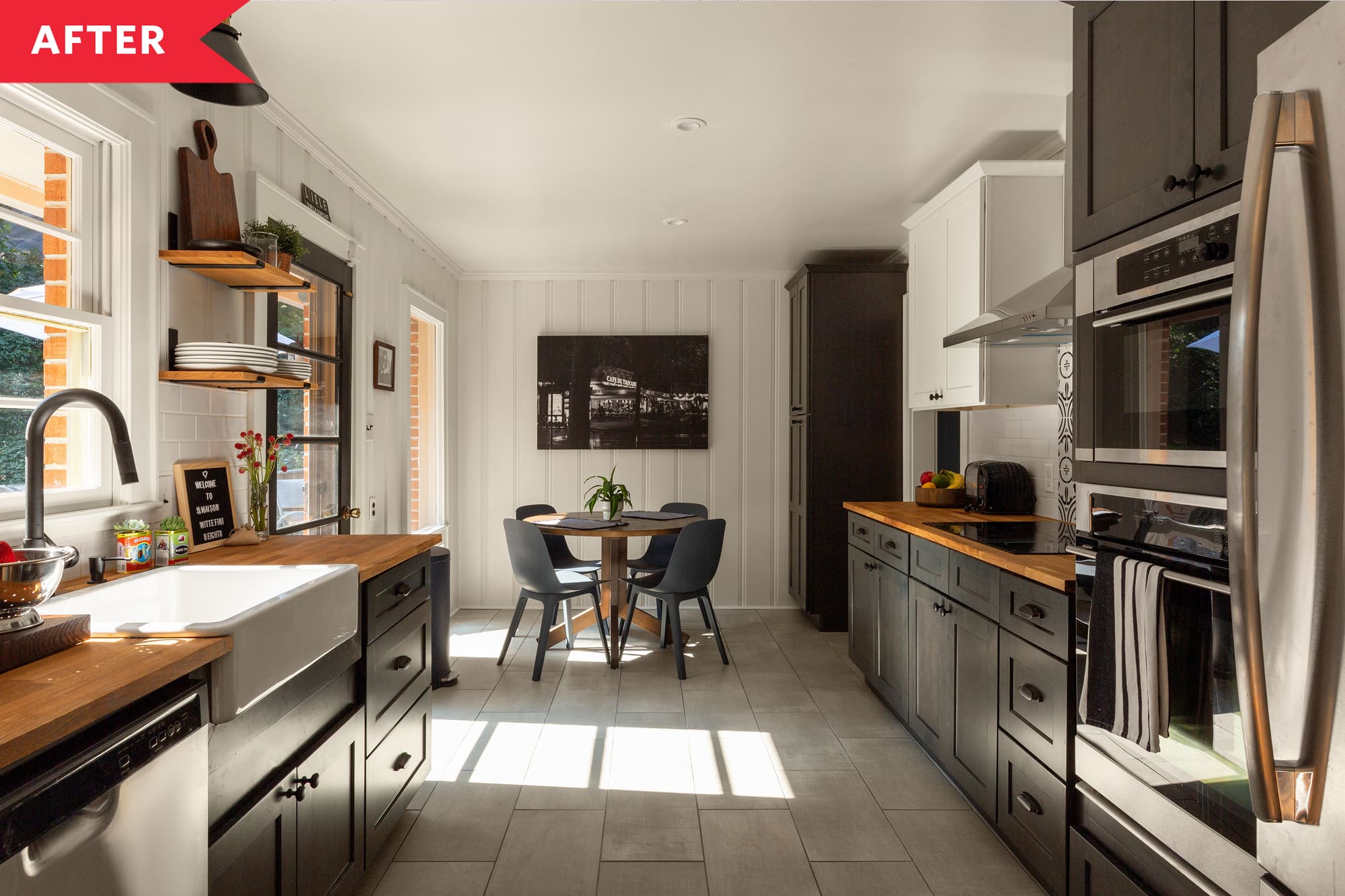 Kitchen Makeover - Pine Cabinets and Wood Paneling | Kitchn